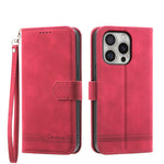 Étui de téléphone en cuir PU hybride TPU Dierfeng Dream Line, Pour iPhone 17 Pro Max, Pour iPhone 17 Pro, Pour iPhone 17, Pour iPhone Air, Pour iPhone 16e, Pour iPhone 16 Pro Max, Pour iPhone 16 Pro, Pour iPhone 16 Plus