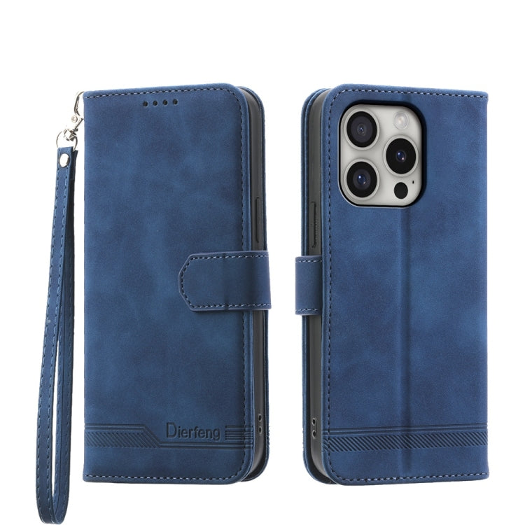 Étui de téléphone en cuir PU hybride TPU Dierfeng Dream Line, Pour iPhone 17 Pro Max, Pour iPhone 17 Pro, Pour iPhone 17, Pour iPhone Air, Pour iPhone 16e, Pour iPhone 16 Pro Max, Pour iPhone 16 Pro, Pour iPhone 16 Plus