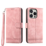 Étui de téléphone en cuir PU hybride TPU Dierfeng Dream Line, Pour iPhone 17 Pro Max, Pour iPhone 17 Pro, Pour iPhone 17, Pour iPhone Air, Pour iPhone 16e, Pour iPhone 16 Pro Max, Pour iPhone 16 Pro, Pour iPhone 16 Plus