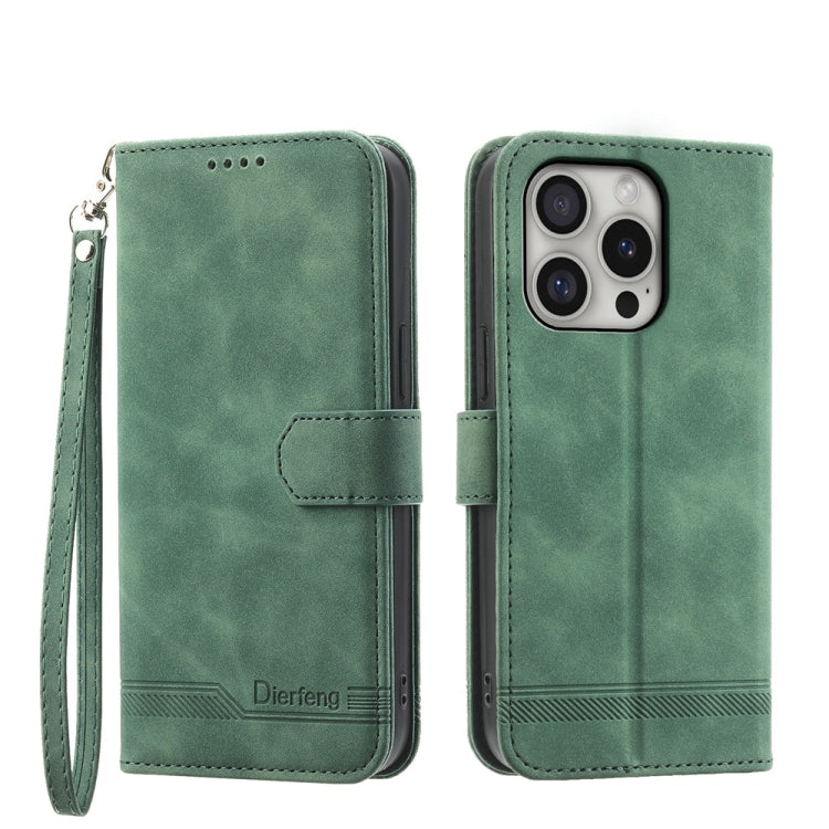 Étui de téléphone en cuir PU hybride TPU Dierfeng Dream Line, Pour iPhone 17 Pro Max, Pour iPhone 17 Pro, Pour iPhone 17, Pour iPhone Air, Pour iPhone 16e, Pour iPhone 16 Pro Max, Pour iPhone 16 Pro, Pour iPhone 16 Plus