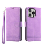 Étui de téléphone en cuir PU hybride TPU Dierfeng Dream Line, Pour iPhone 17 Pro Max, Pour iPhone 17 Pro, Pour iPhone 17, Pour iPhone Air, Pour iPhone 16e, Pour iPhone 16 Pro Max, Pour iPhone 16 Pro, Pour iPhone 16 Plus