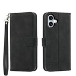 Étui de téléphone en cuir PU hybride TPU Dierfeng Dream Line, Pour iPhone 17 Pro Max, Pour iPhone 17 Pro, Pour iPhone 17, Pour iPhone Air, Pour iPhone 16e, Pour iPhone 16 Pro Max, Pour iPhone 16 Pro, Pour iPhone 16 Plus