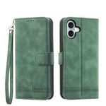 Étui de téléphone en cuir PU hybride TPU Dierfeng Dream Line, Pour iPhone 17 Pro Max, Pour iPhone 17 Pro, Pour iPhone 17, Pour iPhone Air, Pour iPhone 16e, Pour iPhone 16 Pro Max, Pour iPhone 16 Pro, Pour iPhone 16 Plus