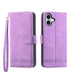 Étui de téléphone en cuir PU hybride TPU Dierfeng Dream Line, Pour iPhone 17 Pro Max, Pour iPhone 17 Pro, Pour iPhone 17, Pour iPhone Air, Pour iPhone 16e, Pour iPhone 16 Pro Max, Pour iPhone 16 Pro, Pour iPhone 16 Plus