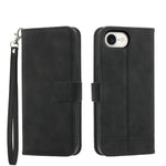 Étui de téléphone en cuir PU hybride TPU Dierfeng Dream Line, Pour iPhone 17 Pro Max, Pour iPhone 17 Pro, Pour iPhone 17, Pour iPhone Air, Pour iPhone 16e, Pour iPhone 16 Pro Max, Pour iPhone 16 Pro, Pour iPhone 16 Plus