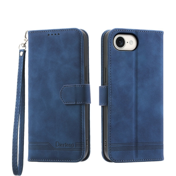 Étui de téléphone en cuir PU hybride TPU Dierfeng Dream Line, Pour iPhone 17 Pro Max, Pour iPhone 17 Pro, Pour iPhone 17, Pour iPhone Air, Pour iPhone 16e, Pour iPhone 16 Pro Max, Pour iPhone 16 Pro, Pour iPhone 16 Plus
