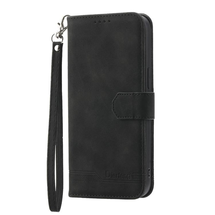 Étui de téléphone en cuir PU hybride TPU Dierfeng Dream Line, Pour iPhone 17 Pro Max, Pour iPhone 17 Pro, Pour iPhone 17, Pour iPhone Air, Pour iPhone 16e, Pour iPhone 16 Pro Max, Pour iPhone 16 Pro, Pour iPhone 16 Plus