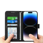 Étui de téléphone en cuir PU hybride TPU Dierfeng Dream Line, Pour iPhone 17 Pro Max, Pour iPhone 17 Pro, Pour iPhone 17, Pour iPhone Air, Pour iPhone 16e, Pour iPhone 16 Pro Max, Pour iPhone 16 Pro, Pour iPhone 16 Plus