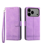 Étui de téléphone en cuir PU hybride TPU Dierfeng Dream Line, Pour iPhone 17 Pro Max, Pour iPhone 17 Pro, Pour iPhone 17, Pour iPhone Air, Pour iPhone 16e, Pour iPhone 16 Pro Max, Pour iPhone 16 Pro, Pour iPhone 16 Plus
