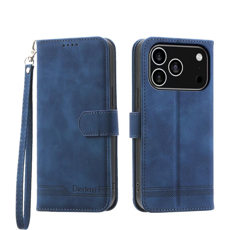 Étui de téléphone en cuir PU hybride TPU Dierfeng Dream Line, Pour iPhone 17 Pro Max, Pour iPhone 17 Pro, Pour iPhone 17, Pour iPhone Air, Pour iPhone 16e, Pour iPhone 16 Pro Max, Pour iPhone 16 Pro, Pour iPhone 16 Plus