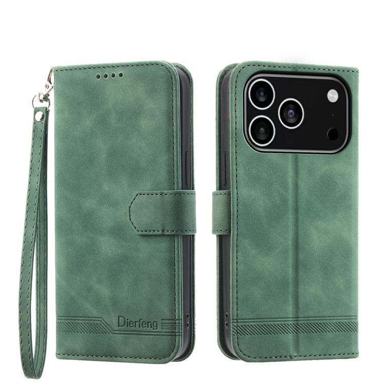 Étui de téléphone en cuir PU hybride TPU Dierfeng Dream Line, Pour iPhone 17 Pro Max, Pour iPhone 17 Pro, Pour iPhone 17, Pour iPhone Air, Pour iPhone 16e, Pour iPhone 16 Pro Max, Pour iPhone 16 Pro, Pour iPhone 16 Plus