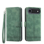Étui de téléphone en cuir PU hybride TPU Dierfeng Dream Line, Pour iPhone 17 Pro Max, Pour iPhone 17 Pro, Pour iPhone 17, Pour iPhone Air, Pour iPhone 16e, Pour iPhone 16 Pro Max, Pour iPhone 16 Pro, Pour iPhone 16 Plus