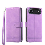 Étui de téléphone en cuir PU hybride TPU Dierfeng Dream Line, Pour iPhone 17 Pro Max, Pour iPhone 17 Pro, Pour iPhone 17, Pour iPhone Air, Pour iPhone 16e, Pour iPhone 16 Pro Max, Pour iPhone 16 Pro, Pour iPhone 16 Plus