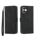 Étui de téléphone en cuir PU hybride TPU Dierfeng Dream Line, Pour iPhone 17 Pro Max, Pour iPhone 17 Pro, Pour iPhone 17, Pour iPhone Air, Pour iPhone 16e, Pour iPhone 16 Pro Max, Pour iPhone 16 Pro, Pour iPhone 16 Plus