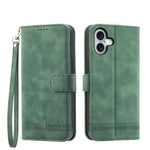 Étui de téléphone en cuir PU hybride TPU Dierfeng Dream Line, Pour iPhone 17 Pro Max, Pour iPhone 17 Pro, Pour iPhone 17, Pour iPhone Air, Pour iPhone 16e, Pour iPhone 16 Pro Max, Pour iPhone 16 Pro, Pour iPhone 16 Plus