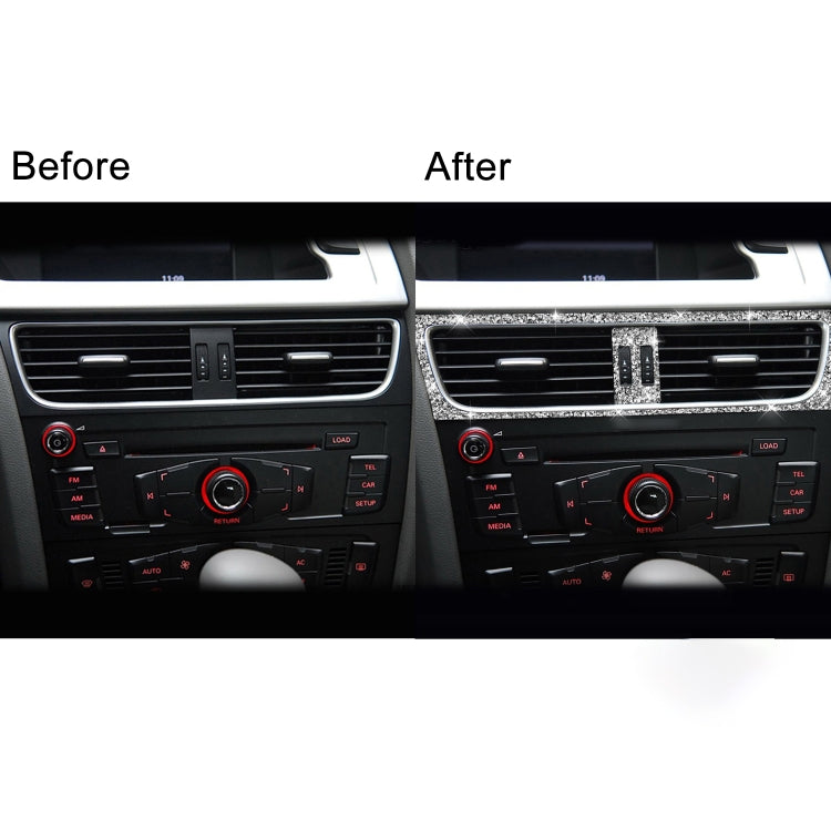 For Audi A4 / A5 / Q5 2pcs Car Air Conditioner Outlet Diamond Decoration Sticker, Air Conditioner Outlet Left Drive, Air Conditioner Outlet Right Drive