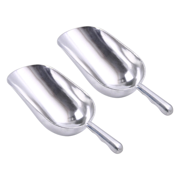 2 PCS Pelle multifonction en acier inoxydable, pelle à glace en alliage d'aluminium, pelle à thé alimentaire, cuillère à thé, M