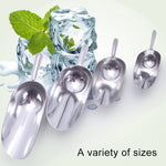 2 PCS Pelle multifonction en acier inoxydable, pelle à glace en alliage d'aluminium, pelle à thé alimentaire, cuillère à thé, M