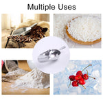 2 PCS Pelle multifonction en acier inoxydable, pelle à glace en alliage d'aluminium, pelle à thé alimentaire, cuillère à thé, M