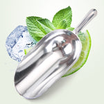 2 PCS Pelle multifonction en acier inoxydable, pelle à glace en alliage d'aluminium, pelle à thé alimentaire, cuillère à thé, M