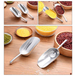 2 PCS Pelle multifonction en acier inoxydable, pelle à glace en alliage d'aluminium, pelle à thé alimentaire, cuillère à thé, M