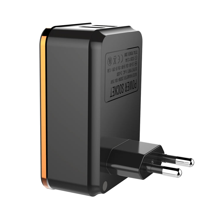 Chargeur de voyage multifonction LDNIO SC1205 avec prise universelle + USB QC3.0 + interfaces USB, prise EU