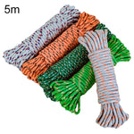 Corde épaisse en nylon pour étendre le linge, couleur aléatoire, 5m, 20m
