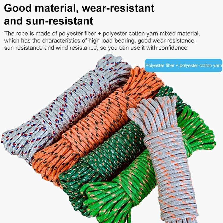 Corde épaisse en nylon pour étendre le linge, couleur aléatoire, 5m, 20m