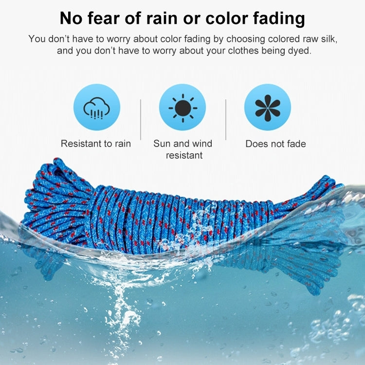 Corde épaisse en nylon pour étendre le linge, couleur aléatoire, 5m, 20m