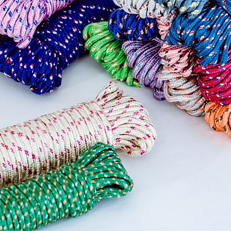 Corde épaisse en nylon pour étendre le linge, couleur aléatoire, 5m, 20m