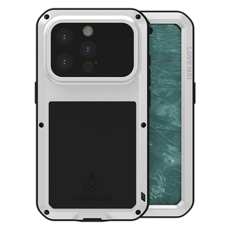 Étui de téléphone LOVE MEI antichoc en métal, étanche à vie et anti-poussière, pour iPhone 17 Pro Max, pour iPhone 17 Pro, pour iPhone 17, pour iPhone 16 Pro Max, pour iPhone 16 Pro, pour iPhone 16, pour iPhone 15 Pro Max, pour iPhone 15 Pro