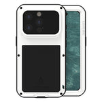 Étui de téléphone LOVE MEI antichoc en métal, étanche à vie et anti-poussière, pour iPhone 17 Pro Max, pour iPhone 17 Pro, pour iPhone 17, pour iPhone 16 Pro Max, pour iPhone 16 Pro, pour iPhone 16, pour iPhone 15 Pro Max, pour iPhone 15 Pro
