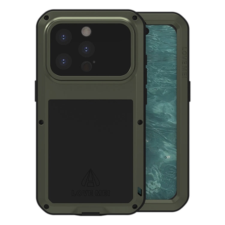 Étui de téléphone LOVE MEI antichoc en métal, étanche à vie et anti-poussière, pour iPhone 17 Pro Max, pour iPhone 17 Pro, pour iPhone 17, pour iPhone 16 Pro Max, pour iPhone 16 Pro, pour iPhone 16, pour iPhone 15 Pro Max, pour iPhone 15 Pro