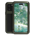 Étui de téléphone LOVE MEI antichoc en métal, étanche à vie et anti-poussière, pour iPhone 17 Pro Max, pour iPhone 17 Pro, pour iPhone 17, pour iPhone 16 Pro Max, pour iPhone 16 Pro, pour iPhone 16, pour iPhone 15 Pro Max, pour iPhone 15 Pro