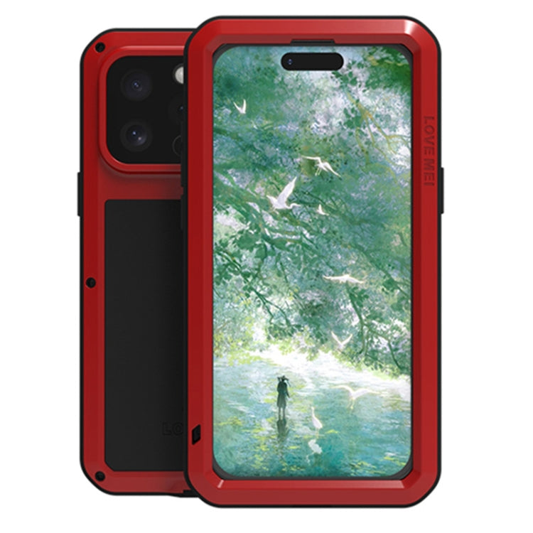 Étui de téléphone LOVE MEI antichoc en métal, étanche à vie et anti-poussière, pour iPhone 17 Pro Max, pour iPhone 17 Pro, pour iPhone 17, pour iPhone 16 Pro Max, pour iPhone 16 Pro, pour iPhone 16, pour iPhone 15 Pro Max, pour iPhone 15 Pro