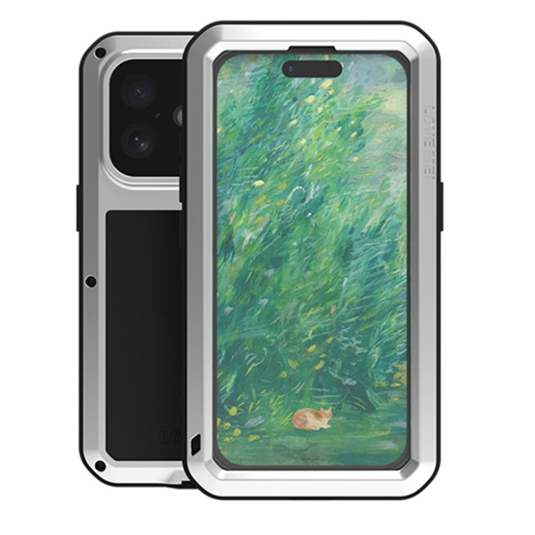 Étui de téléphone LOVE MEI antichoc en métal, étanche à vie et anti-poussière, pour iPhone 17 Pro Max, pour iPhone 17 Pro, pour iPhone 17, pour iPhone 16 Pro Max, pour iPhone 16 Pro, pour iPhone 16, pour iPhone 15 Pro Max, pour iPhone 15 Pro