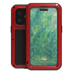 Étui de téléphone LOVE MEI antichoc en métal, étanche à vie et anti-poussière, pour iPhone 17 Pro Max, pour iPhone 17 Pro, pour iPhone 17, pour iPhone 16 Pro Max, pour iPhone 16 Pro, pour iPhone 16, pour iPhone 15 Pro Max, pour iPhone 15 Pro