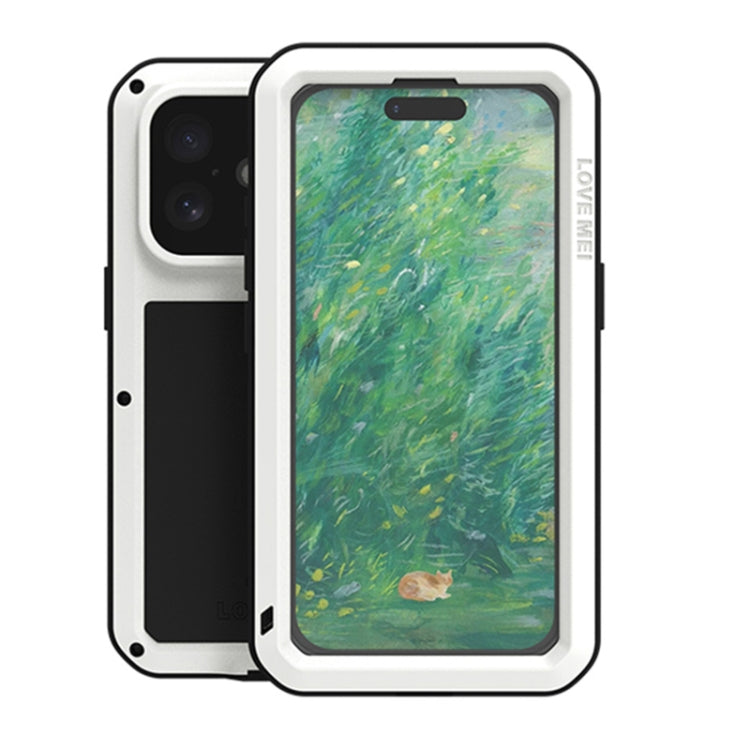 Étui de téléphone LOVE MEI antichoc en métal, étanche à vie et anti-poussière, pour iPhone 17 Pro Max, pour iPhone 17 Pro, pour iPhone 17, pour iPhone 16 Pro Max, pour iPhone 16 Pro, pour iPhone 16, pour iPhone 15 Pro Max, pour iPhone 15 Pro
