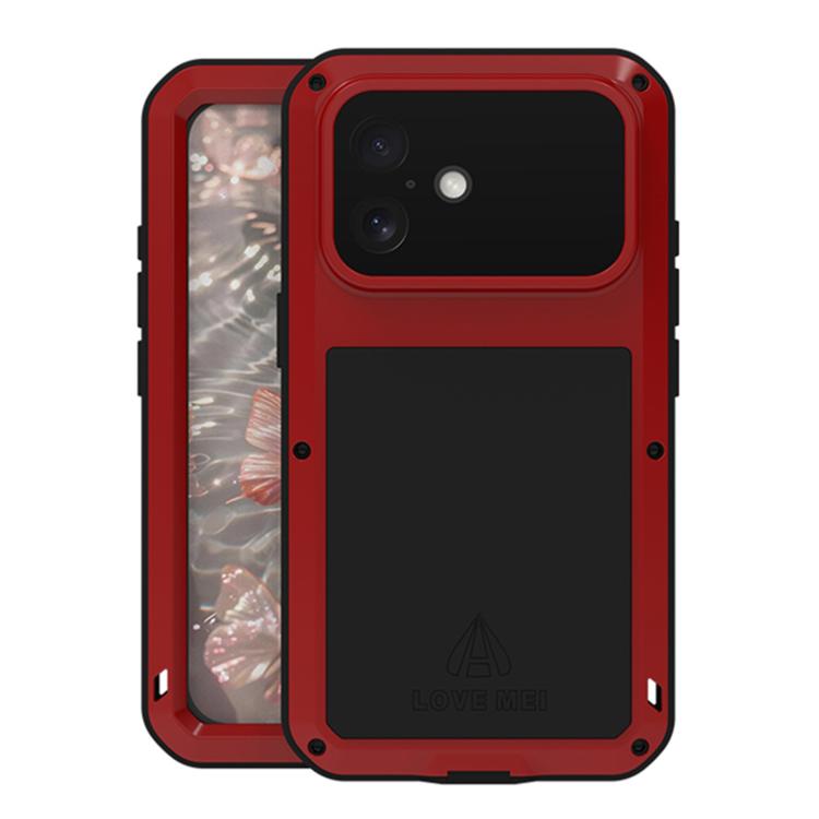 Étui de téléphone LOVE MEI antichoc en métal, étanche à vie et anti-poussière, pour iPhone 17 Pro Max, pour iPhone 17 Pro, pour iPhone 17, pour iPhone 16 Pro Max, pour iPhone 16 Pro, pour iPhone 16, pour iPhone 15 Pro Max, pour iPhone 15 Pro