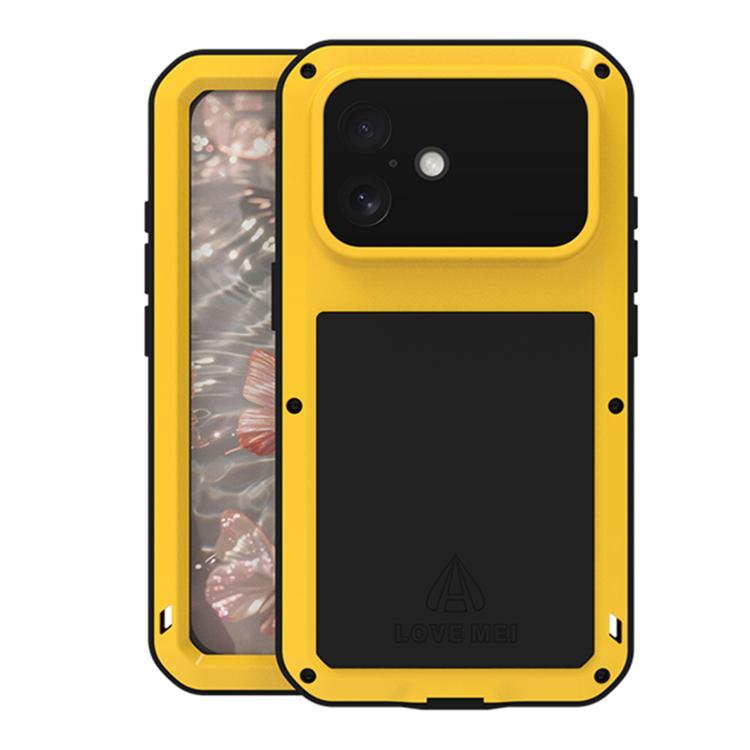 Étui de téléphone LOVE MEI antichoc en métal, étanche à vie et anti-poussière, pour iPhone 17 Pro Max, pour iPhone 17 Pro, pour iPhone 17, pour iPhone 16 Pro Max, pour iPhone 16 Pro, pour iPhone 16, pour iPhone 15 Pro Max, pour iPhone 15 Pro