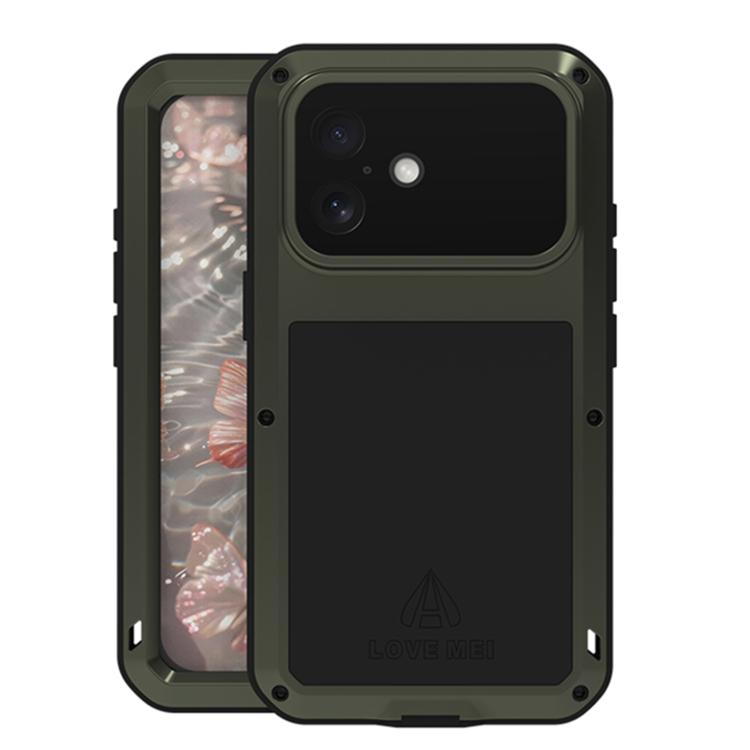 Étui de téléphone LOVE MEI antichoc en métal, étanche à vie et anti-poussière, pour iPhone 17 Pro Max, pour iPhone 17 Pro, pour iPhone 17, pour iPhone 16 Pro Max, pour iPhone 16 Pro, pour iPhone 16, pour iPhone 15 Pro Max, pour iPhone 15 Pro