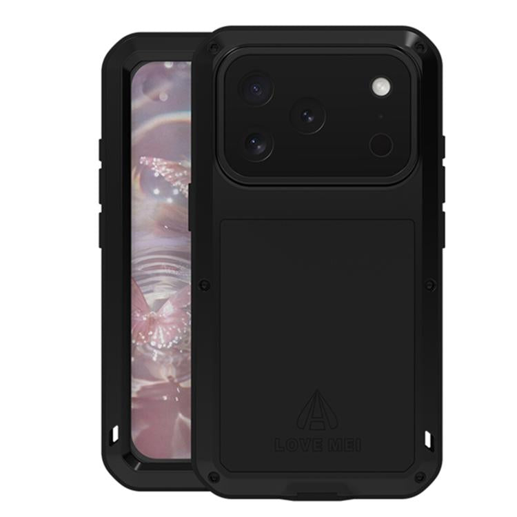Étui de téléphone LOVE MEI antichoc en métal, étanche à vie et anti-poussière, pour iPhone 17 Pro Max, pour iPhone 17 Pro, pour iPhone 17, pour iPhone 16 Pro Max, pour iPhone 16 Pro, pour iPhone 16, pour iPhone 15 Pro Max, pour iPhone 15 Pro