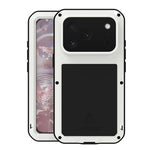 Étui de téléphone LOVE MEI antichoc en métal, étanche à vie et anti-poussière, pour iPhone 17 Pro Max, pour iPhone 17 Pro, pour iPhone 17, pour iPhone 16 Pro Max, pour iPhone 16 Pro, pour iPhone 16, pour iPhone 15 Pro Max, pour iPhone 15 Pro