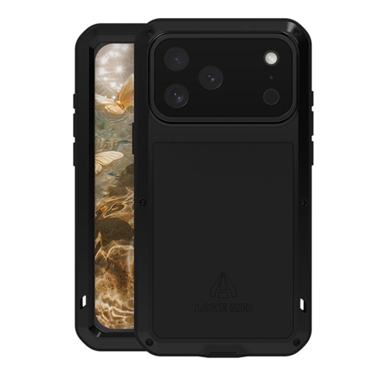 Étui de téléphone LOVE MEI antichoc en métal, étanche à vie et anti-poussière, pour iPhone 17 Pro Max, pour iPhone 17 Pro, pour iPhone 17, pour iPhone 16 Pro Max, pour iPhone 16 Pro, pour iPhone 16, pour iPhone 15 Pro Max, pour iPhone 15 Pro