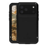 Étui de téléphone LOVE MEI antichoc en métal, étanche à vie et anti-poussière, pour iPhone 17 Pro Max, pour iPhone 17 Pro, pour iPhone 17, pour iPhone 16 Pro Max, pour iPhone 16 Pro, pour iPhone 16, pour iPhone 15 Pro Max, pour iPhone 15 Pro