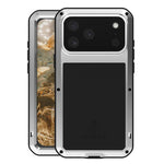 Étui de téléphone LOVE MEI antichoc en métal, étanche à vie et anti-poussière, pour iPhone 17 Pro Max, pour iPhone 17 Pro, pour iPhone 17, pour iPhone 16 Pro Max, pour iPhone 16 Pro, pour iPhone 16, pour iPhone 15 Pro Max, pour iPhone 15 Pro