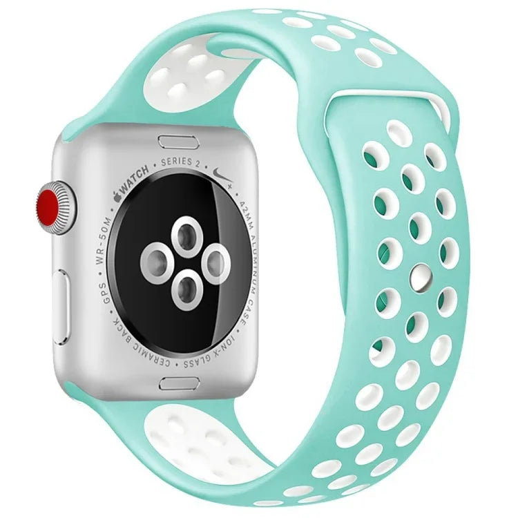 Sport Silicone Watchband Standard Edition, For Apple Watch Series 7 41mm / 6 & SE & 5 & 4 40mm / 3 & 2 & 1 38mm, For Apple Watch Ultra 49mm / Series 8&7 45mm / SE 2&6&SE&5&4 44mm / 3&2&1 42mm
