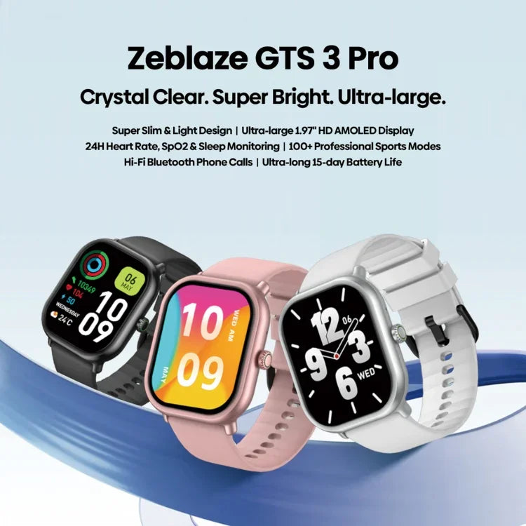 Montre connectée Zeblaze GTS 3 Pro IP68 1,97 pouce HD pour le fitness