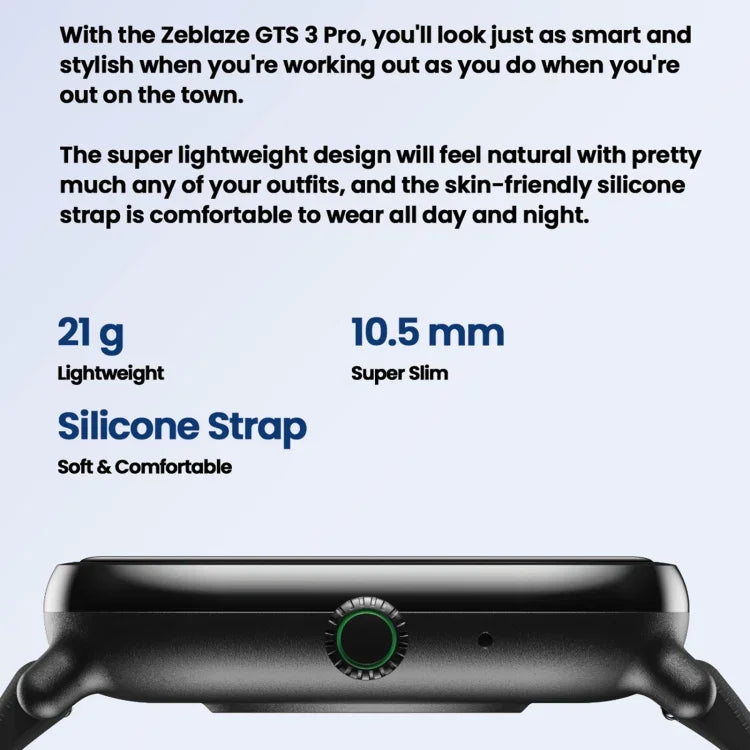Montre connectée Zeblaze GTS 3 Pro IP68 1,97 pouce HD pour le fitness