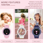 Montre connectée pour enfants HT19 avec écran rond de 1,2 pouce, étanche IP68, et prise en charge du suivi du sommeil